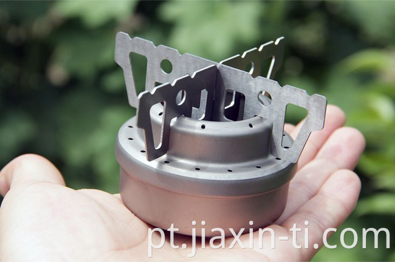 pure titanium camping stove with cross stand